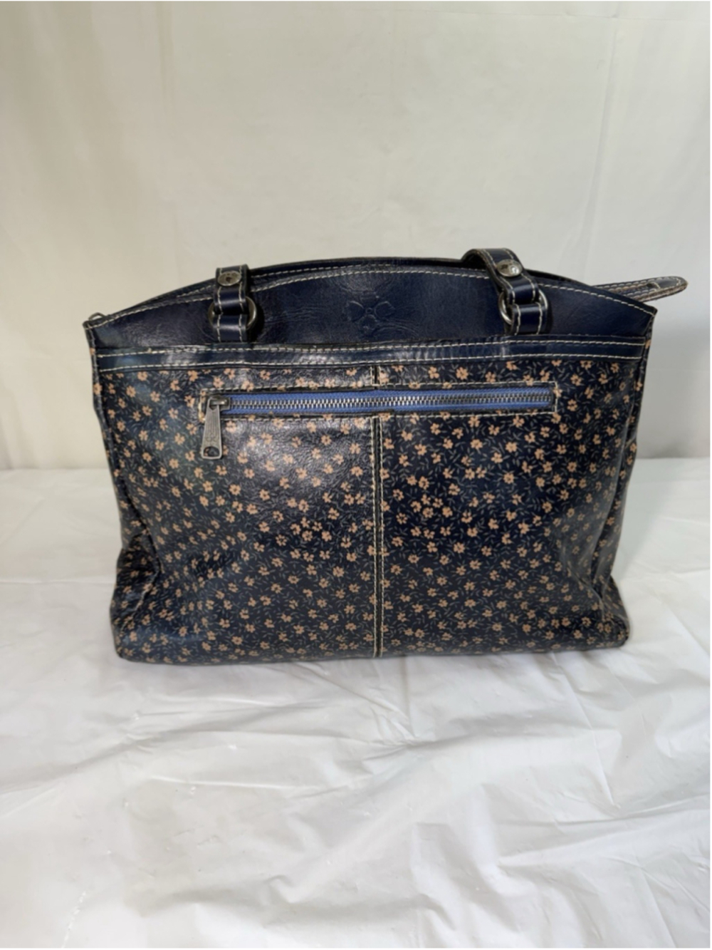 Patricia Nash POPPY Tote Shoulder Bag navy floral - Picture 14 of 16